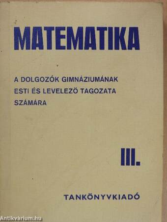 Matematika III.