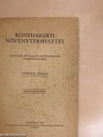 Konyhakerti növénytermesztés