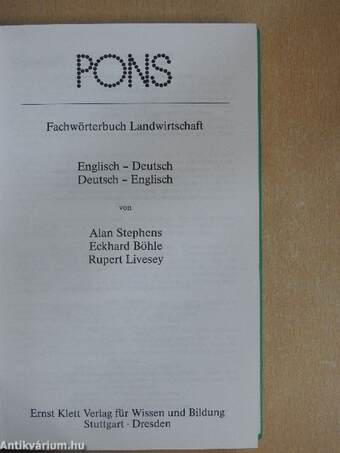 PONS Fachwörterbuch Landwirtschaft