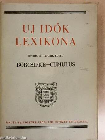 Uj idők lexikona 5-6. (töredék)