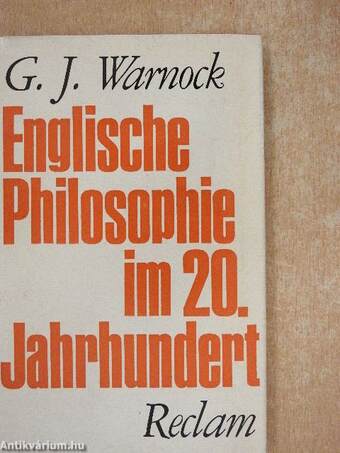 Englische Philosophie im 20. Jahrhundert