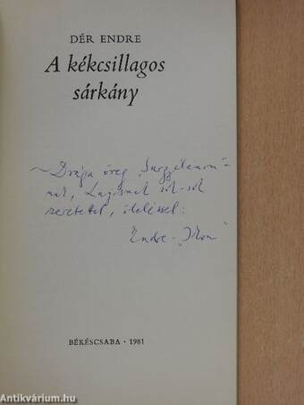 A kékcsillagos sárkány (dedikált, számozott példány)