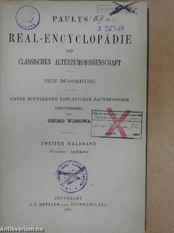 Paulys Real-Encyclopädie der Classischen Altertumswissenschaft II.