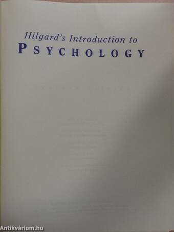 Hilgard's Introduction to Psychology