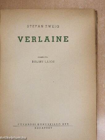 Verlaine/Verlaine válogatott versei