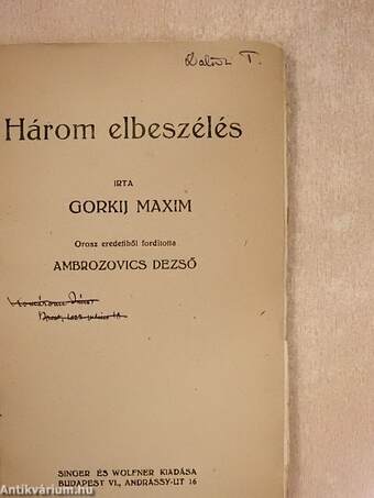 Három elbeszélés