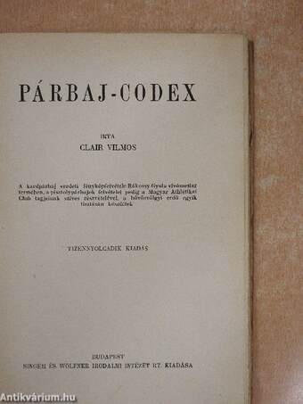 Párbaj-Codex