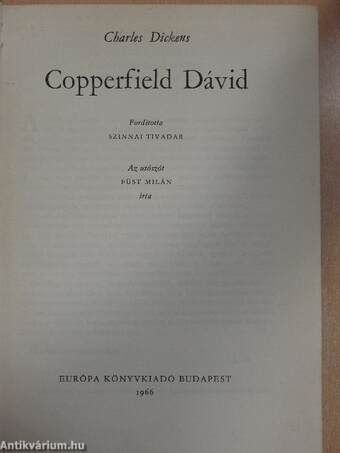 Copperfield Dávid I-II.