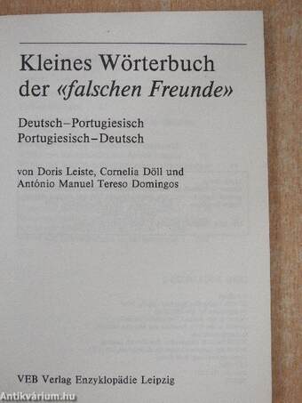 Kleines Wörterbuch der "falschen Freunde"