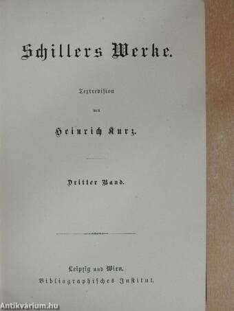 Schillers Werke III. (gótbetűs)