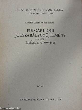 Polgári jogi jogszabálygyűjtemény III.