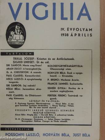Vigilia 1938. április
