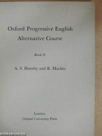 Oxford Progressive English Alternative Course - Book D