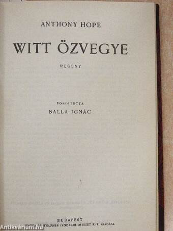 A kékesi vendégek/Az ő védence/Witt özvegye/Mimili/Asszonynélküli város