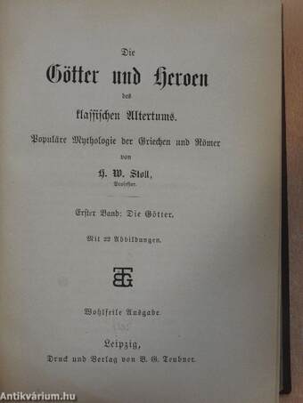 Die Götter und Heroen des klassichen Altertums I-II. (gótbetűs)