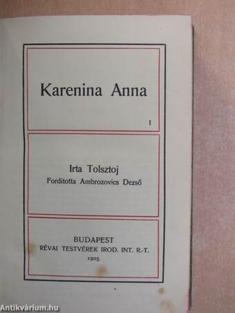 Karenina Anna I-II.