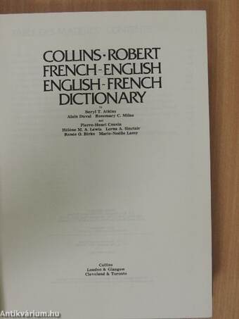 Collins-Robert French-English/English-French Dictionary