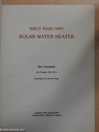 Build Your Own Solar Water Heater