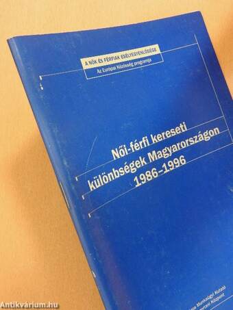 Női-férfi kereseti különbségek Magyarországon 1986-1996