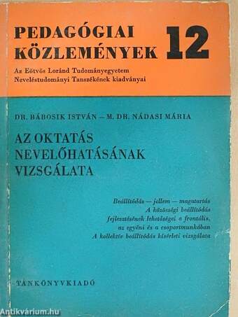 Az oktatás nevelőhatásának vizsgálata