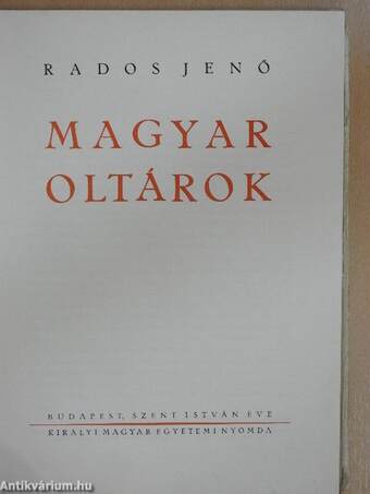 Magyar oltárok