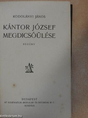 Kántor József megdicsőülése/Szép Zsuzska