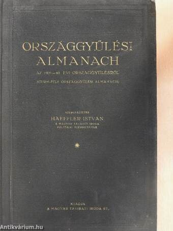Országgyűlési almanach az 1935-40. évi országgyűlésről