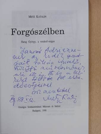 Forgószélben (dedikált példány)