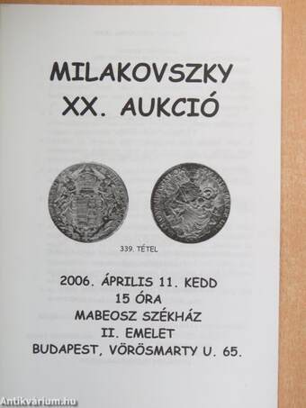 Milakovszky XX. aukció