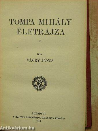 Tompa Mihály életrajza