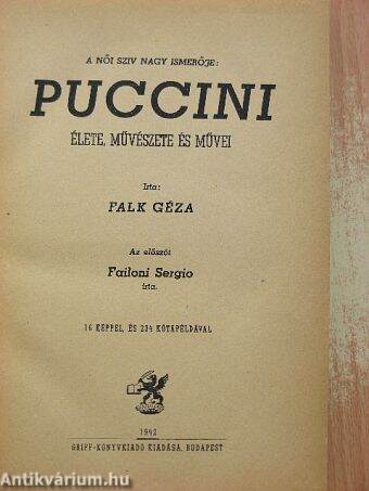 Puccini élete, művészete és művei