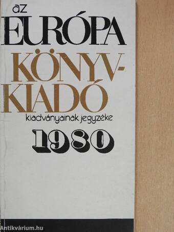 Az Európa Könyvkiadó kiadványainak jegyzéke 1980
