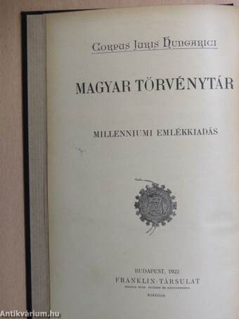 1921. évi törvénycikkek