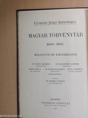 1884-1886. évi törvényczikkek