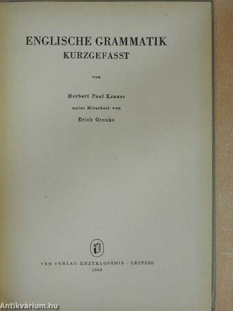 Englische Grammatik - Kurzgefasst