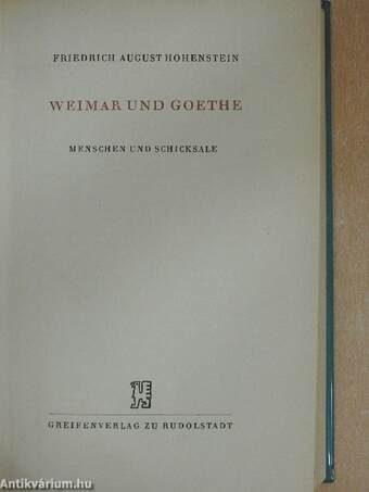 Weimar und Goethe