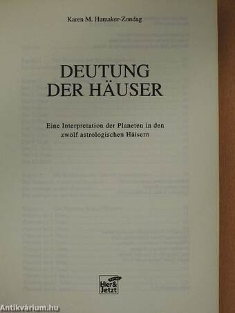 Deutung der Häuser