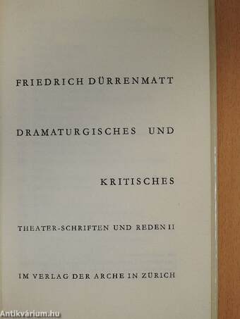 Dramaturgisches und Kritisches