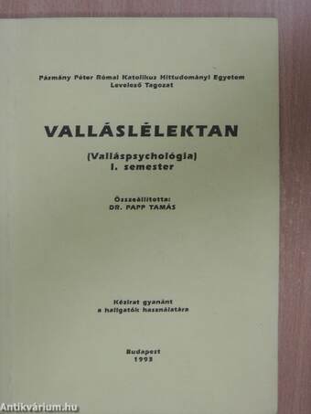 Valláslélektan I.