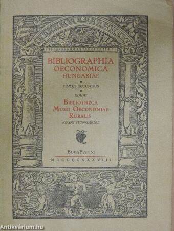 A magyar gazdasági irodalom könyvészete II. 1806-1830.