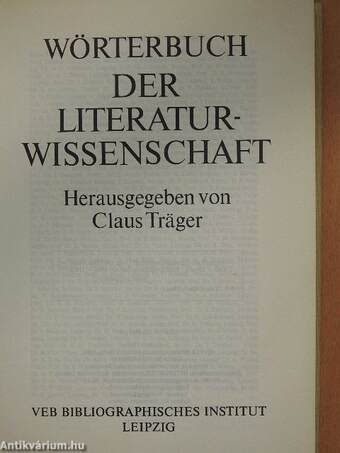 Wörterbuch der Literaturwissenschaft