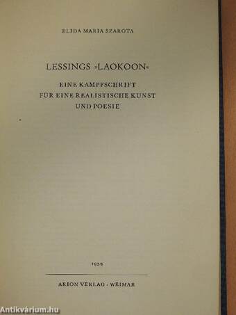 Lessings »Laokoon«