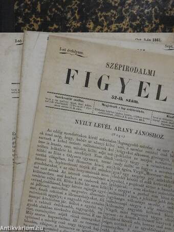 Szépirodalmi figyelő 1861. (nem teljes évfolyam)