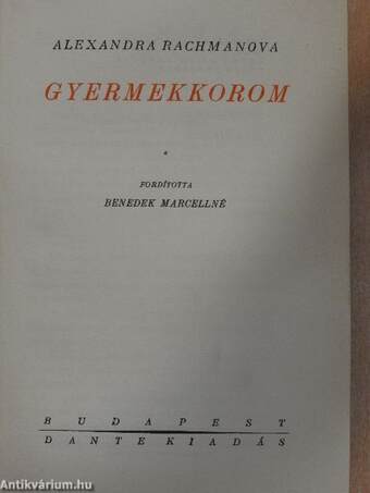 Gyermekkorom