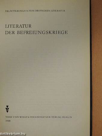 Literatur der Befreiungskriege