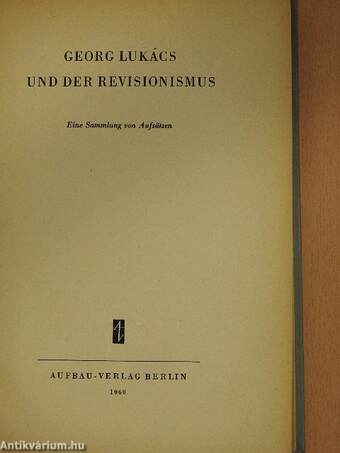 Georg Lukács und der Revisionismus