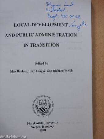 Local development and public administration in transition (dedikált példány)