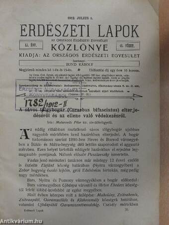 Erdészeti Lapok 1912. július-december