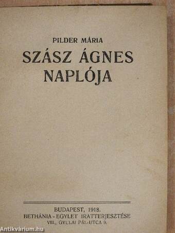 Szász Ágnes naplója