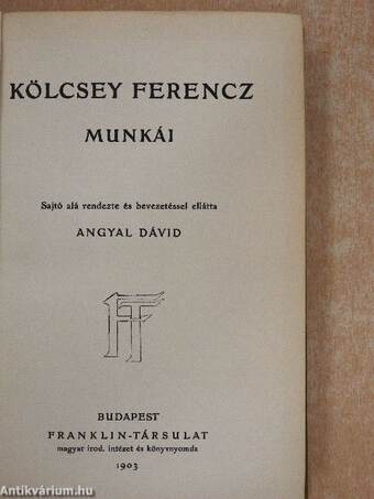 Kölcsey Ferencz munkái